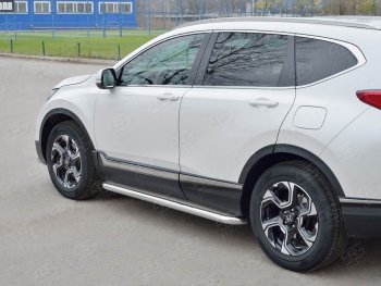 43 999 р. Широкая защита порогов из трубы диаметром 63 мм SLITKOFF v3  Honda CR-V  RW,RT (2016-2020) дорестайлинг  с доставкой в г. Керчь. Увеличить фотографию 3