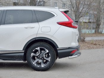 17 799 р. Защита заднего бампера (Ø63 и 42, дуги, нержавейка) SLITKOFF Honda CR-V RW,RT дорестайлинг (2016-2020)  с доставкой в г. Керчь. Увеличить фотографию 4
