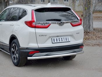 16 999 р. Защита заднего бампера (Ø63 мм, нержавейка) SLITKOFF  Honda CR-V  RW,RT (2016-2020) дорестайлинг  с доставкой в г. Керчь. Увеличить фотографию 3