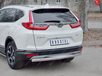 12 749 р. Защита заднего бампера (Ø75x42 мм, нержавейка) Russtal Honda CR-V RW,RT дорестайлинг (2016-2020)  с доставкой в г. Керчь. Увеличить фотографию 3