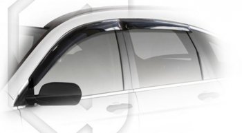 Дефлектора окон CA-Plastiс Honda CR-V RE1,RE2,RE3,RE4,RE5,RE7 рестайлинг (2009-2012) (Classic полупрозрачный, Без хром.молдинга)