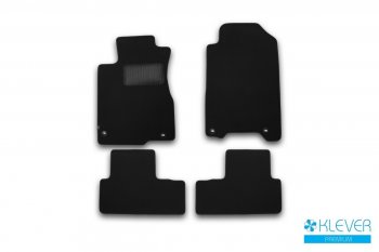 Коврики в салон (с сабвуфером) Klever Premium (текстиль) Honda CR-V RM1,RM3,RM4 рестайлинг (2014-2018) (Черный)