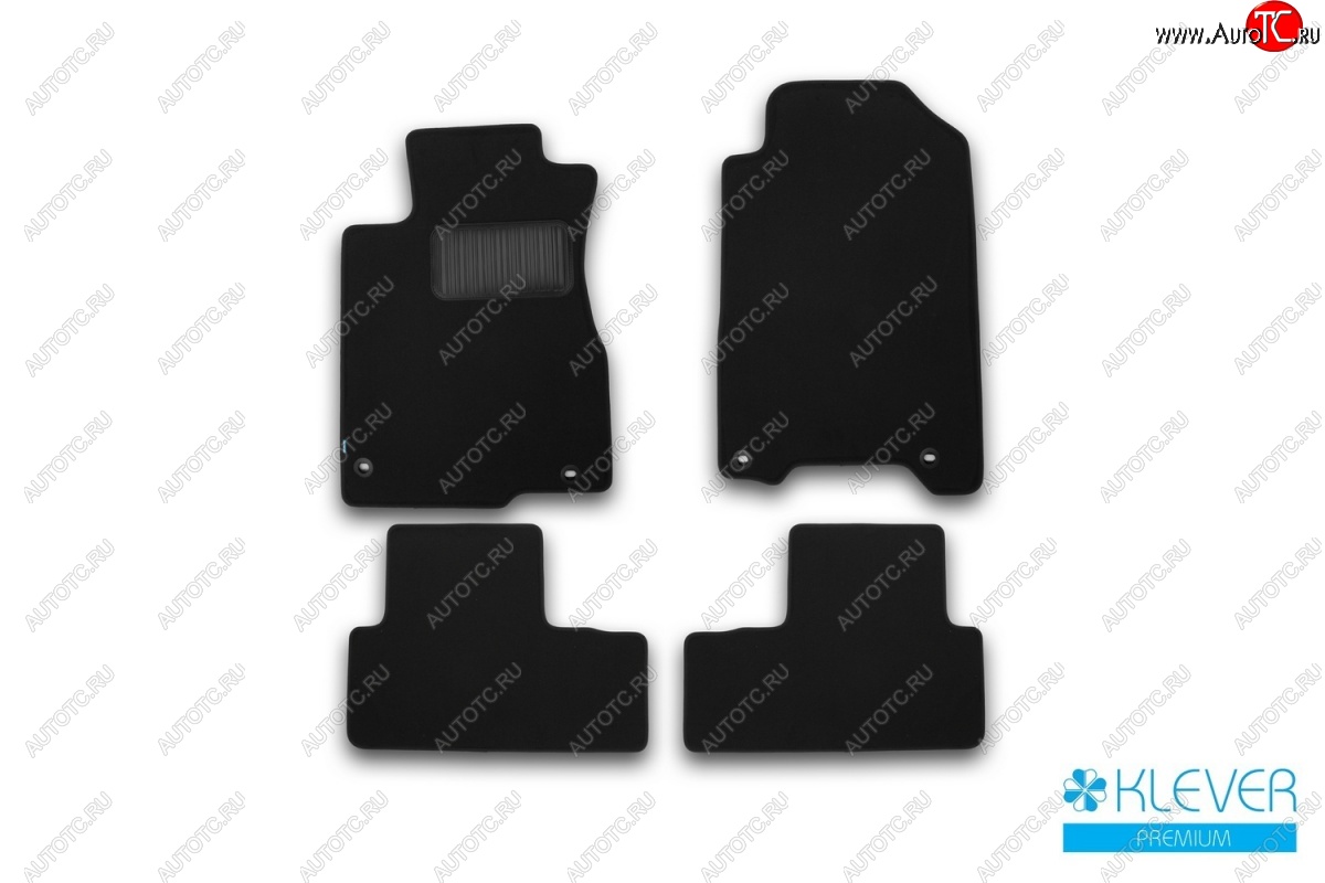 159 р. Коврики в салон (с сабвуфером) Klever Premium (текстиль) Honda CR-V RM1,RM3,RM4 рестайлинг (2014-2018) (Черный)  с доставкой в г. Керчь