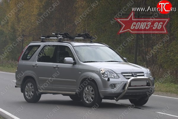 17 999 р. Защита переднего бампера Souz-96 (d76) Honda CR-V RD4,RD5,RD6,RD7,RD9  рестайлинг (2004-2006)  с доставкой в г. Керчь