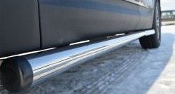 52 999 р. Защита порогов из круглой трубы диаметром 63 мм Russtal Honda CR-V RE1,RE2,RE3,RE4,RE5,RE7 рестайлинг (2009-2012) (Защита порогов с со скосами на торцах (вариант 1))  с доставкой в г. Керчь. Увеличить фотографию 2