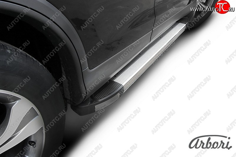 13 049 р. Порожки для ног Arbori (алюминиевый профиль Honda CR-V RM1,RM3,RM4 рестайлинг (2014-2018)  с доставкой в г. Керчь