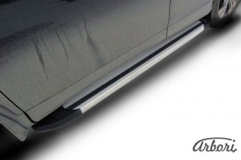 11 789 р. Порожки для ног Arbori Luxe Silver Honda CR-V RM1,RM3,RM4 рестайлинг (2014-2018)  с доставкой в г. Керчь. Увеличить фотографию 2