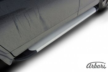 10 979 р. Порожки для ног Arbori Optima Silver Honda CR-V RM1,RM3,RM4 рестайлинг (2014-2018)  с доставкой в г. Керчь. Увеличить фотографию 2