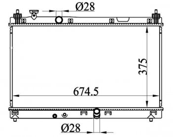 Радиатор SAT (пластинчатый, GK3/GK4) Honda Fit ( GP,GK,  3,  3 GP,GK) (2013-2020)  дорестайлинг, GP,GK 1-ый рестайлинг, 2-ой рестайлинг
