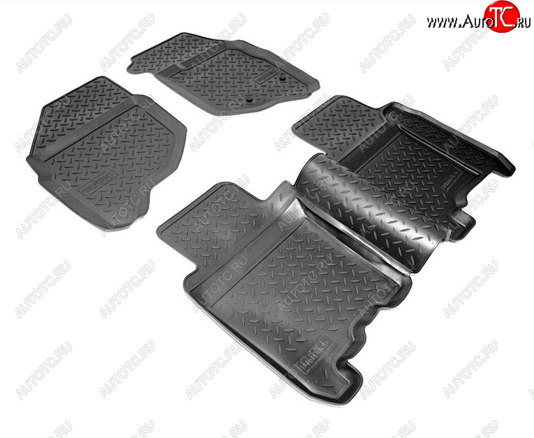 2 369 р. Комплект салонных ковриков Norplast Unidec (правый руль) Honda Fit 1 GD дорестайлинг (2001-2004) (Цвет: черный)  с доставкой в г. Керчь