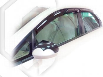 Дефлектора окон CA-Plastic Honda Fit Aria GD рестайлинг седан (2005-2009) (Classic полупрозрачный)