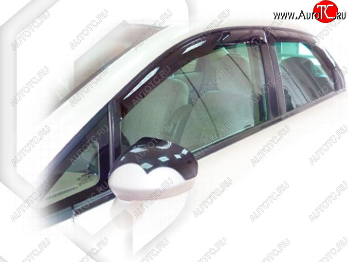 1 999 р. Дефлектора окон CA-Plastic Honda Fit Aria GD рестайлинг седан (2005-2009) (Classic полупрозрачный)  с доставкой в г. Керчь