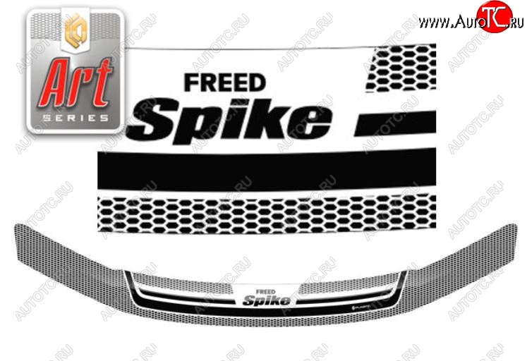 2 159 р. Дефлектор капота CA-Plastiс  Honda Freed Spike  1 (2010-2011)  дорестайлинг минивэн (Серия Art серебро)  с доставкой в г. Керчь