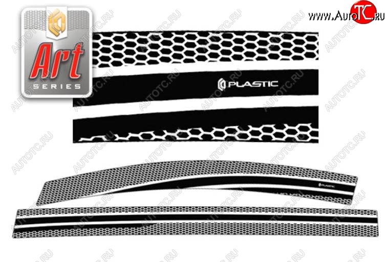 2 299 р. Дефлектора окон CA-Plastic  Honda Freed Spike  1 (2010-2014)  дорестайлинг минивэн,  1-ый рестайлинг минивэн (Серия Art белая)  с доставкой в г. Керчь