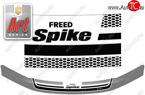 2 159 р. Дефлектор капота CA-Plastiс  Honda Freed Spike  1 (2010-2011)  дорестайлинг минивэн (Серия Art графит)  с доставкой в г. Керчь