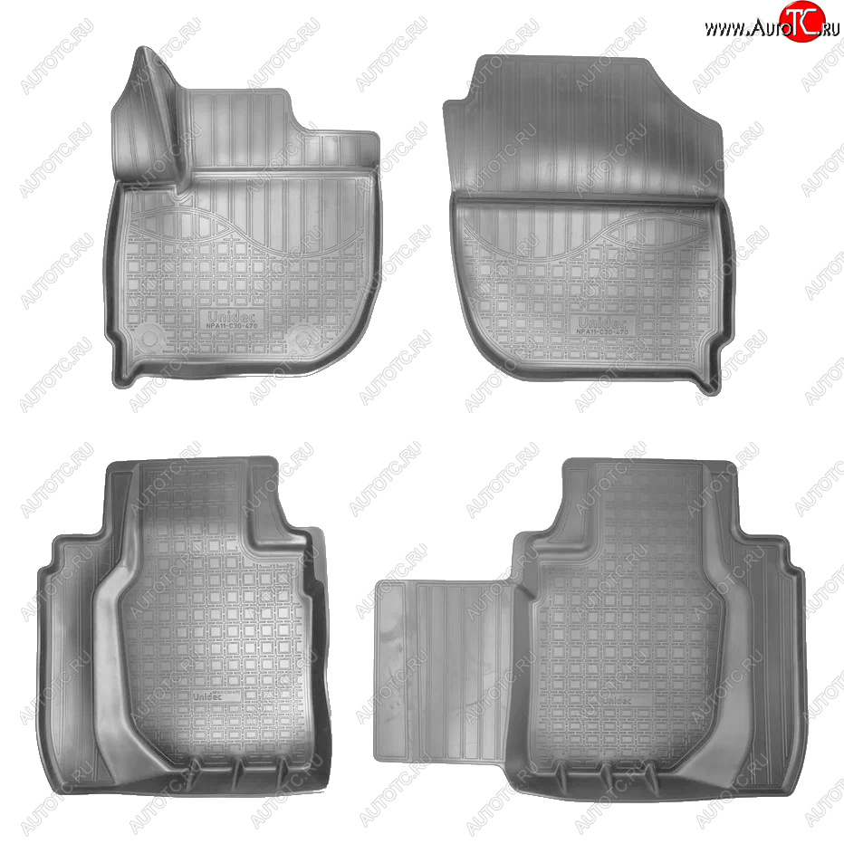 3 299 р. Коврики салона Norplast Unidec  Honda HR-V  RU (2014-2021) дорестайлинг, рестайлинг (Серый)  с доставкой в г. Керчь