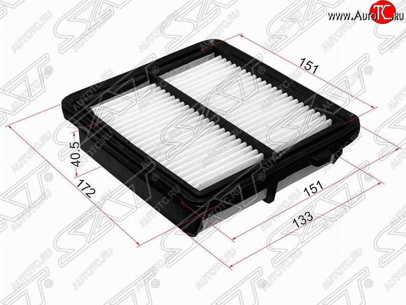 319 р. Фильтр воздушный двигателя SAT (172/151х.151/133х40.5 mm)  Honda Insight  ZE2 (2009-2014) хэтчбэк 5 дв. дорестайлинг, хэтчбэк 5 дв. рестайлинг  с доставкой в г. Керчь