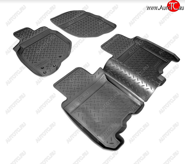 2 369 р. Комплект салонных ковриков Norplast Unidec Honda Jazz (2001-2008) (Цвет: черный)  с доставкой в г. Керчь