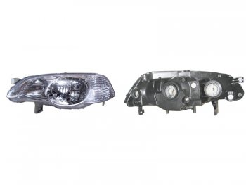 Левая передняя фара SAT (хром, Евросвет) Honda Odyssey  2 (1999-2003)