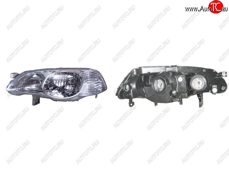 4 099 р. Левая передняя фара SAT (хром, Евросвет)  Honda Odyssey  2 (1999-2003)  с доставкой в г. Керчь