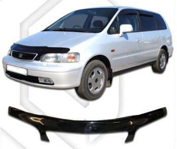 2 399 р. Дефлектор капота CA-Plastiс exclusive  Honda Odyssey  1 (1994-1999) (серия Classic черный, Без надписи)  с доставкой в г. Керчь. Увеличить фотографию 2