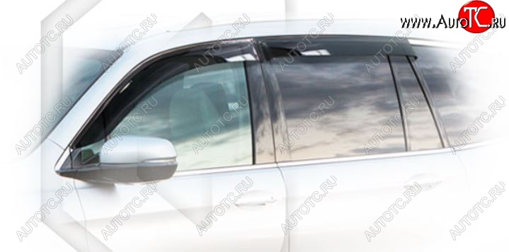 2 199 р. Дефлектора окон CA-Plastiс  Honda Pilot  YF6 (2018-2021) рестайлинг (Classic полупрозрачный, Без хром.молдинга)  с доставкой в г. Керчь