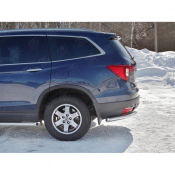 18 499 р. Защита заднего бампера (Ø63 мм уголки, нержавейка) SLITKOFF Honda Pilot YF6 дорестайлинг (2016-2019)  с доставкой в г. Керчь. Увеличить фотографию 3