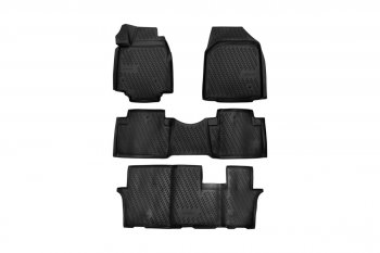 Коврики в салон Element 3D (полиуретан) Honda Pilot YF4 дорестайлинг (2008-2011) (Черные)