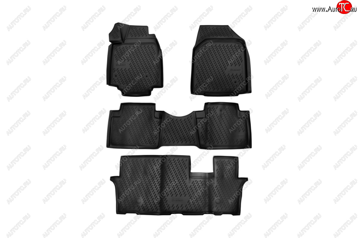 3 299 р. Коврики в салон Element 3D (полиуретан) Honda Pilot YF4 дорестайлинг (2008-2011) (Черные)  с доставкой в г. Керчь
