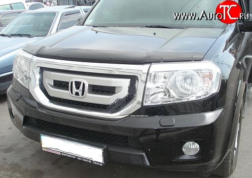 5 079 р. Дефлектор капота NovLine Honda Pilot YF4 дорестайлинг (2008-2011)  с доставкой в г. Керчь
