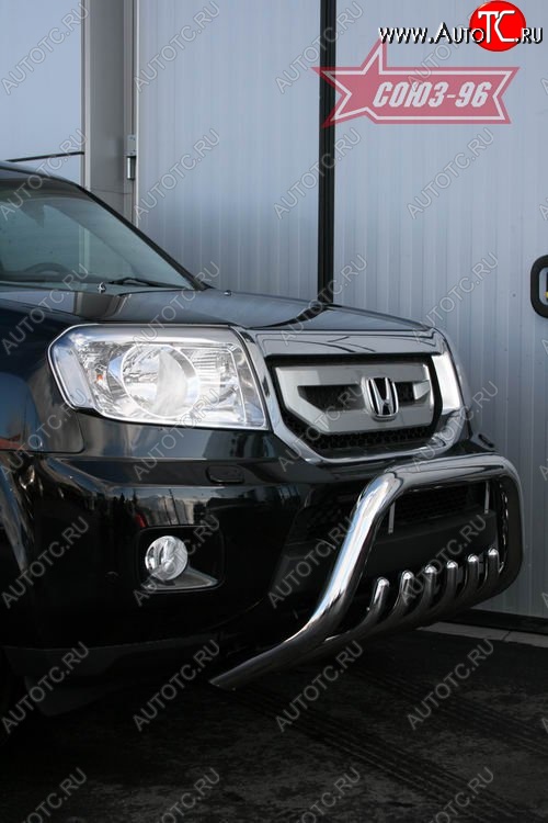 27 584 р. Защита переднего бампера Souz-96 (d76) Honda Pilot YF4 рестайлинг (2011-2015)  с доставкой в г. Керчь