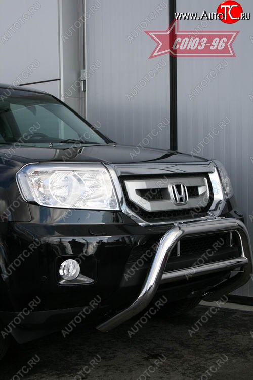 20 114 р. Защита переднего бампера Souz-96 (d76) Honda Pilot YF4 рестайлинг (2011-2015)  с доставкой в г. Керчь