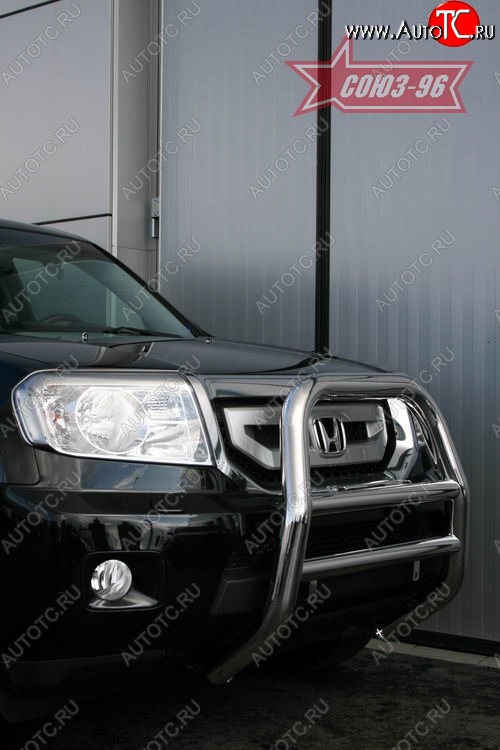 19 169 р. Защита переднего бампера Souz-96 (d76) Honda Pilot YF4 рестайлинг (2011-2015)  с доставкой в г. Керчь