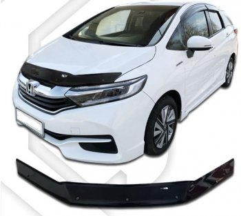 1 999 р. Дефлектор капота CA-Plastiс Honda Shuttle  дорестайлинг (2015-2019) (серия Classic черный, Без надписи)  с доставкой в г. Керчь. Увеличить фотографию 2