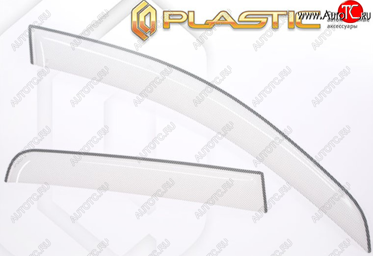 2 479 р. Дефлектора окон CA-Plastic  Honda StepWagon  5 RP1,RP2, RP3, RP4 (2015-2017) минивэн дорестайлинг (шелкография белая)  с доставкой в г. Керчь