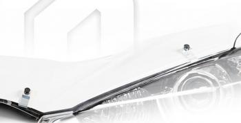 2 159 р. Дефлектор капота CA-Plastic  Honda StepWagon  5 RP1,RP2, RP3, RP4, RP5 (2017-2022)  минивэн рестайлинг (серия Classic прозрачный, Без надписи)  с доставкой в г. Керчь. Увеличить фотографию 2