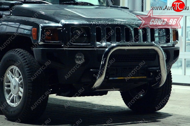 20 654 р. Защита переднего бампера Souz-96 (d76) HUMMER H3 (2005-2010)  с доставкой в г. Керчь