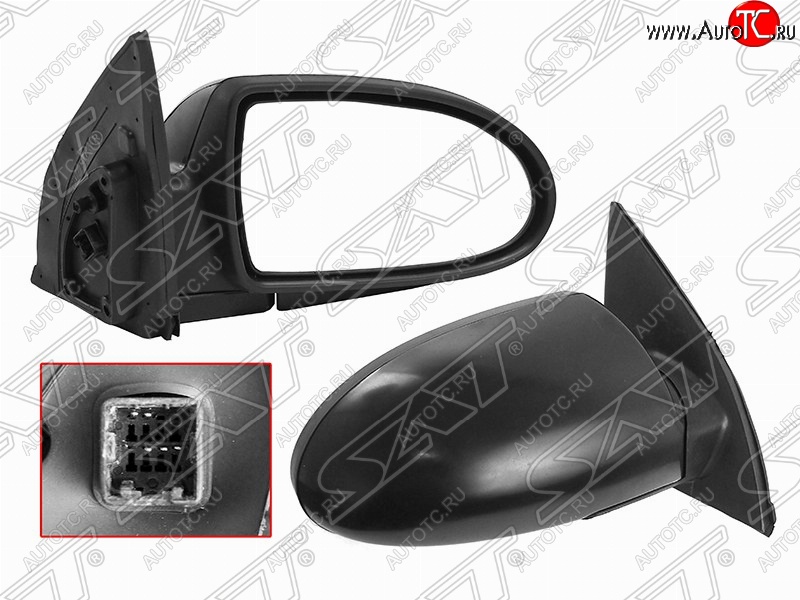 2 399 р. Правое боковое зеркало заднего вида SAT (3 контакта)  Hyundai Accent  3 MC (2005-2011) седан, хэтчбек (Неокрашенное)  с доставкой в г. Керчь