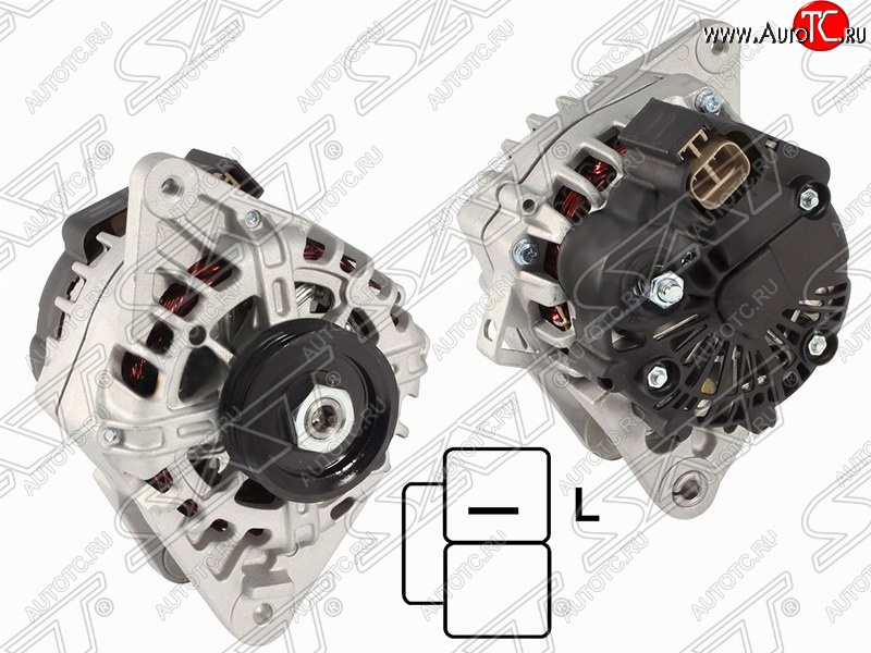 8 999 р. Генератор (1.5/1.6/2.0) SAT  Hyundai Accent  2 LC (1999-2012), Hyundai Tucson  JM (2004-2010), KIA Rio ( 2 JB,  4 FB) (2005-2025), KIA Sportage  2 JE,KM (2004-2008)  с доставкой в г. Керчь