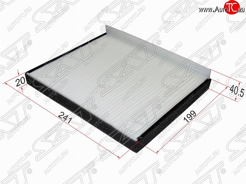 245 р. Фильтр салонный SAT (241х199х40.5 mm)  Hyundai Accent  2 LC (1999-2012), Hyundai Creta  GS (2015-2021), Hyundai Elantra ( HD,  MD,  AD) (2006-2019), Hyundai I30  FD (2007-2012), KIA Ceed  2 JD (2012-2018), KIA Cerato  3 YD (2013-2016)  с доставкой в г. Керчь