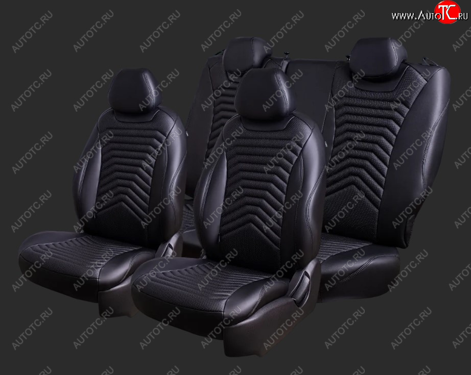 18 749 р. Чехлы для сидений Lord Autofashion Байрон ПРЕЗИДЕНТ (экокожа, спинка 40/60, 2 П-образных подголовника)  Hyundai Accent  2 LC (1999-2012) седан дорестайлинг (ТагАЗ) (Черный, вставка черная, строчка черная)  с доставкой в г. Керчь
