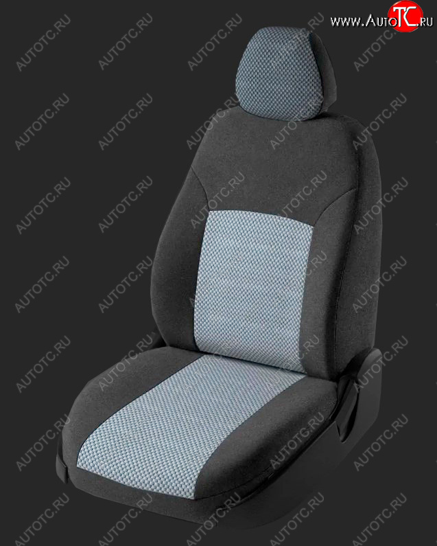 5 749 р. Чехлы для сидений Lord Autofashion Дублин (жаккард, спинка 40/60, 2 П-образных подголовника) Hyundai Accent 2 LC седан дорестайлинг (ТагАЗ) (1999-2012) (Серый, вставка Стежок Серый)  с доставкой в г. Керчь