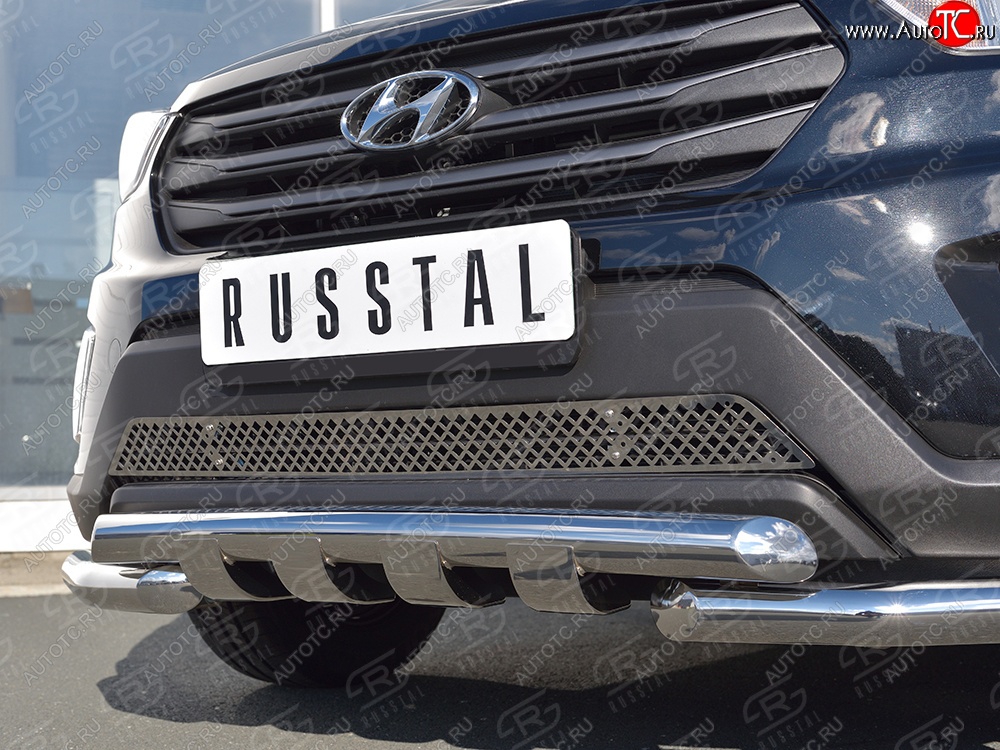 2 989 р. Решетка радиатора Russtal Hyundai Creta GS рестайлинг (2019-2021)  с доставкой в г. Керчь