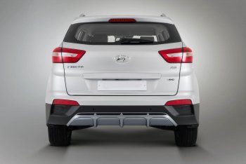9 399 р. Накладка заднего бампера Xmug  Hyundai Creta  GS (2015-2021) дорестайлинг, рестайлинг (Неокрашенная)  с доставкой в г. Керчь. Увеличить фотографию 2