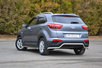 19 899 р. Защита порогов вогнутая из трубы Ø63 Petroil Tuning  Hyundai Creta  GS (2015-2021) дорестайлинг, рестайлинг (Нержавеющая полированная сталь)  с доставкой в г. Керчь. Увеличить фотографию 2