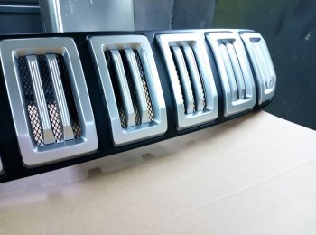 8 099 р. Решётка радиатора Next Hyundai Creta GS дорестайлинг (2015-2019) (цвет: Чёрный матовый с серебристым выделением ноздрей)  с доставкой в г. Керчь. Увеличить фотографию 8