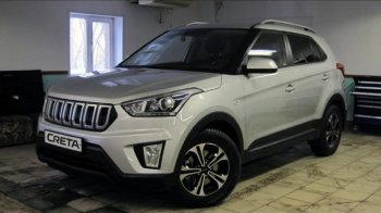 8 099 р. Решётка радиатора Next Hyundai Creta GS дорестайлинг (2015-2019) (цвет: Чёрный матовый с серебристым выделением ноздрей)  с доставкой в г. Керчь. Увеличить фотографию 3