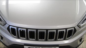 8 099 р. Решётка радиатора Next Hyundai Creta GS дорестайлинг (2015-2019) (цвет: Чёрный матовый с серебристым выделением ноздрей)  с доставкой в г. Керчь. Увеличить фотографию 5
