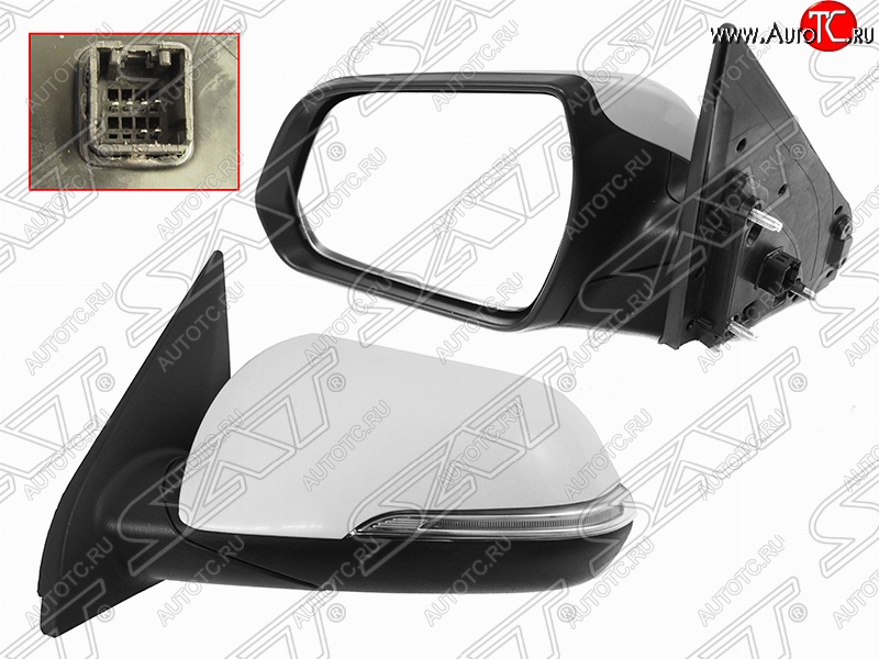 3 799 р. Левое боковое зеркало заднего вида SAT (обогрев, поворот, 6 контактов) Hyundai Creta GS дорестайлинг (2015-2019) (Неокрашенное)  с доставкой в г. Керчь