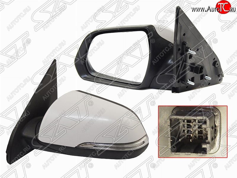 2 459 р. Левое боковое зеркало заднего вида SAT (поворот, 5 контактов)  Hyundai Creta  GS (2015-2021) дорестайлинг, рестайлинг (Неокрашенное)  с доставкой в г. Керчь